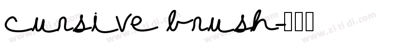 cursive brush字体转换
